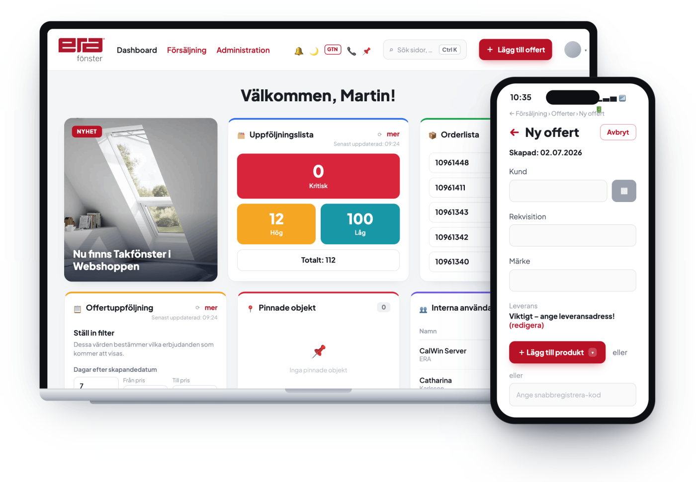 ERA Fönster webshop